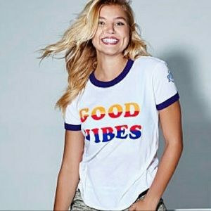 NWOT Good Vibes VS Pink Tshirt